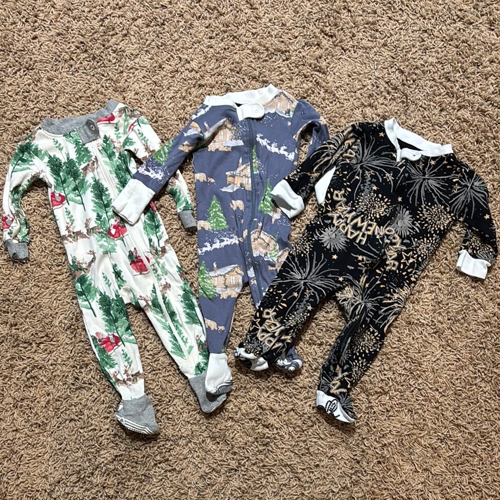 Burt's Bees Festive One Piece Pajama Sets